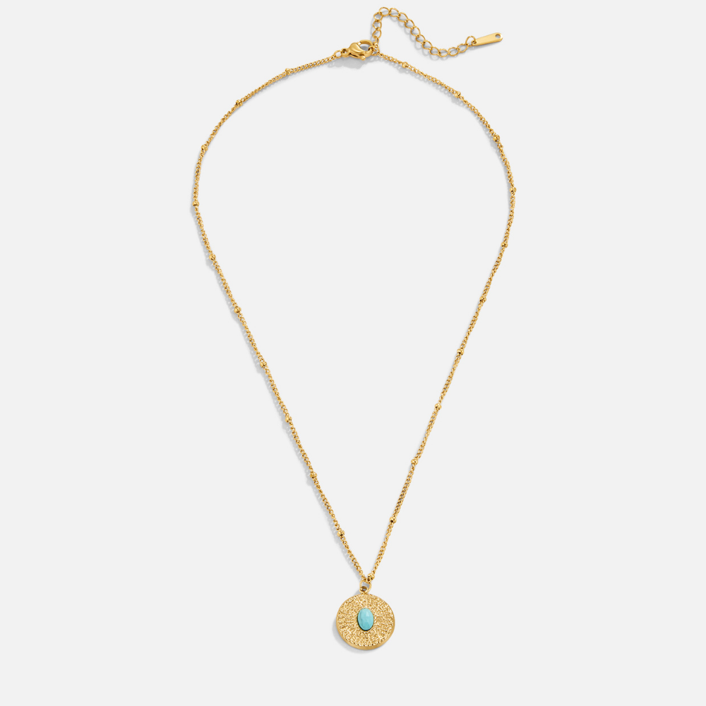 Celeste Turquoise Coin Necklace
