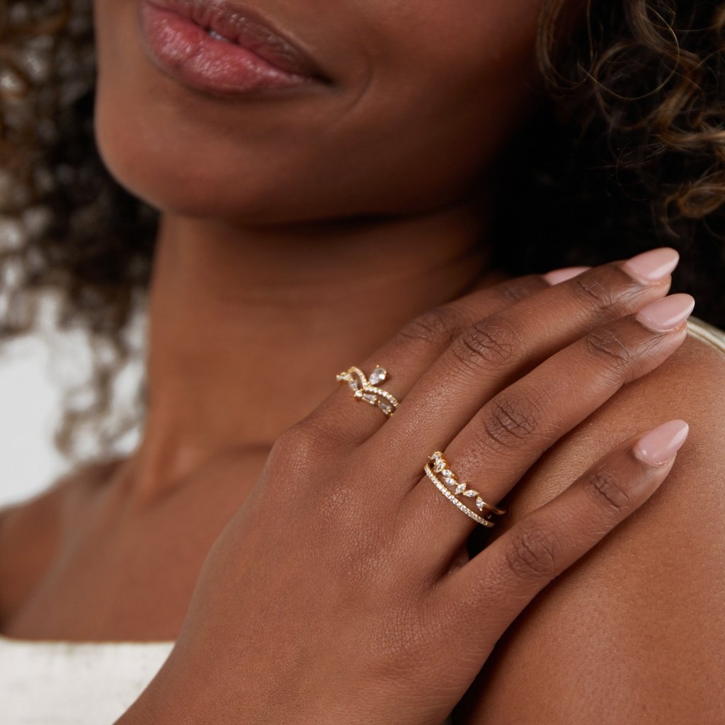 Evelisse Crystal Crown Ring