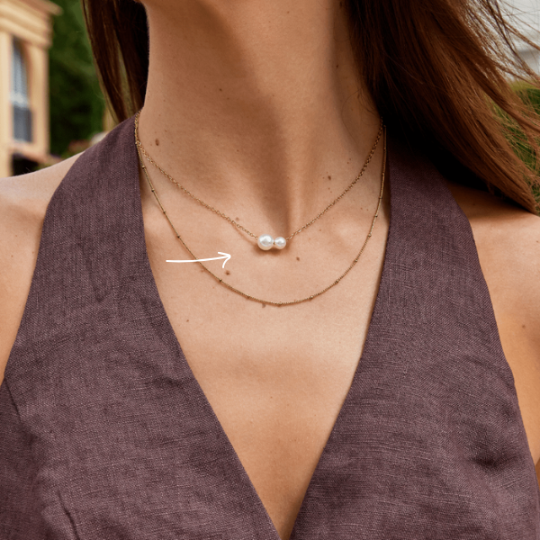 Celine Double Pearl Necklace