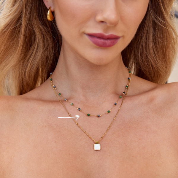 Lina Forest Stone Necklace