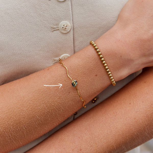 Lina Gemstone Wave Bracelet