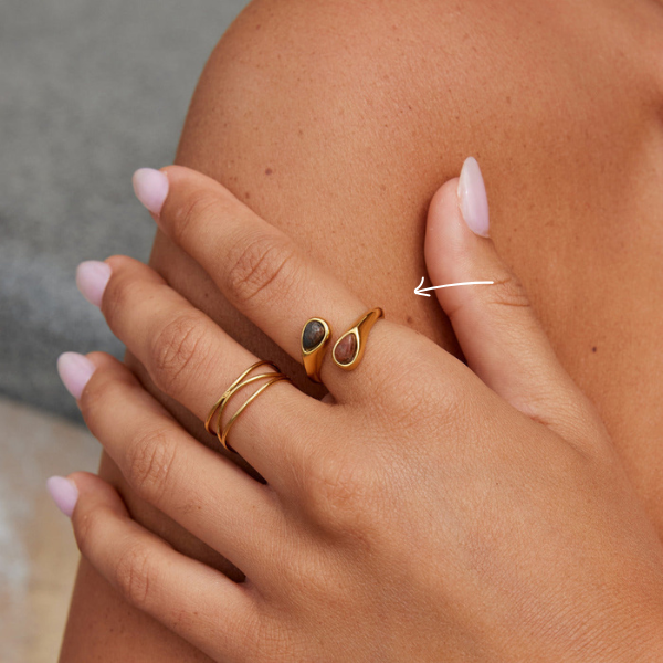 Thessia Dual Stone Ring