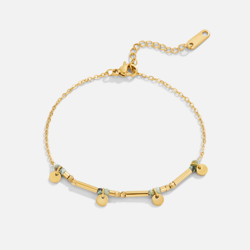 Zaria Stone Disc Bracelet
