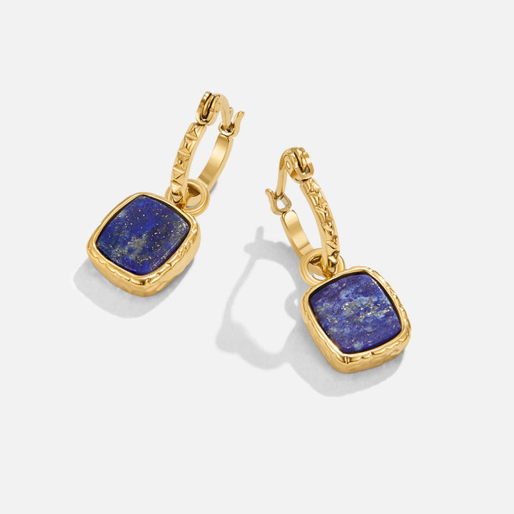 Astoria Lapis Stone Hoops