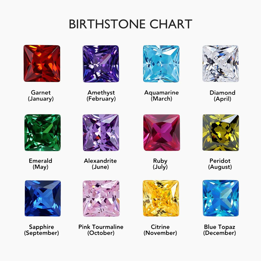 Calista Birthstone Initial Necklace