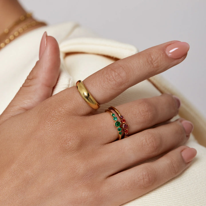 Ysabel Birthstone Arc Ring