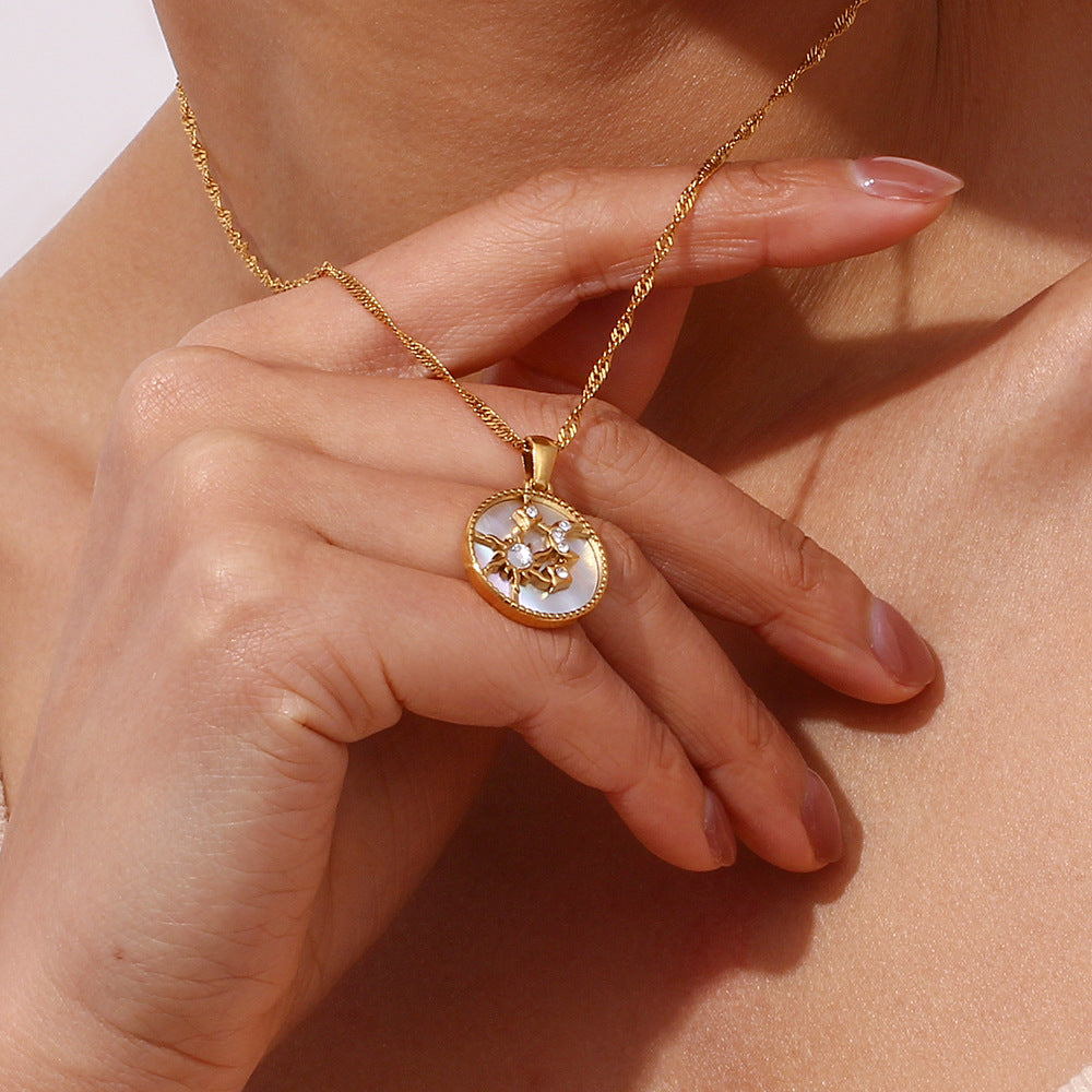 Solenne Cosmic Medallion Necklace