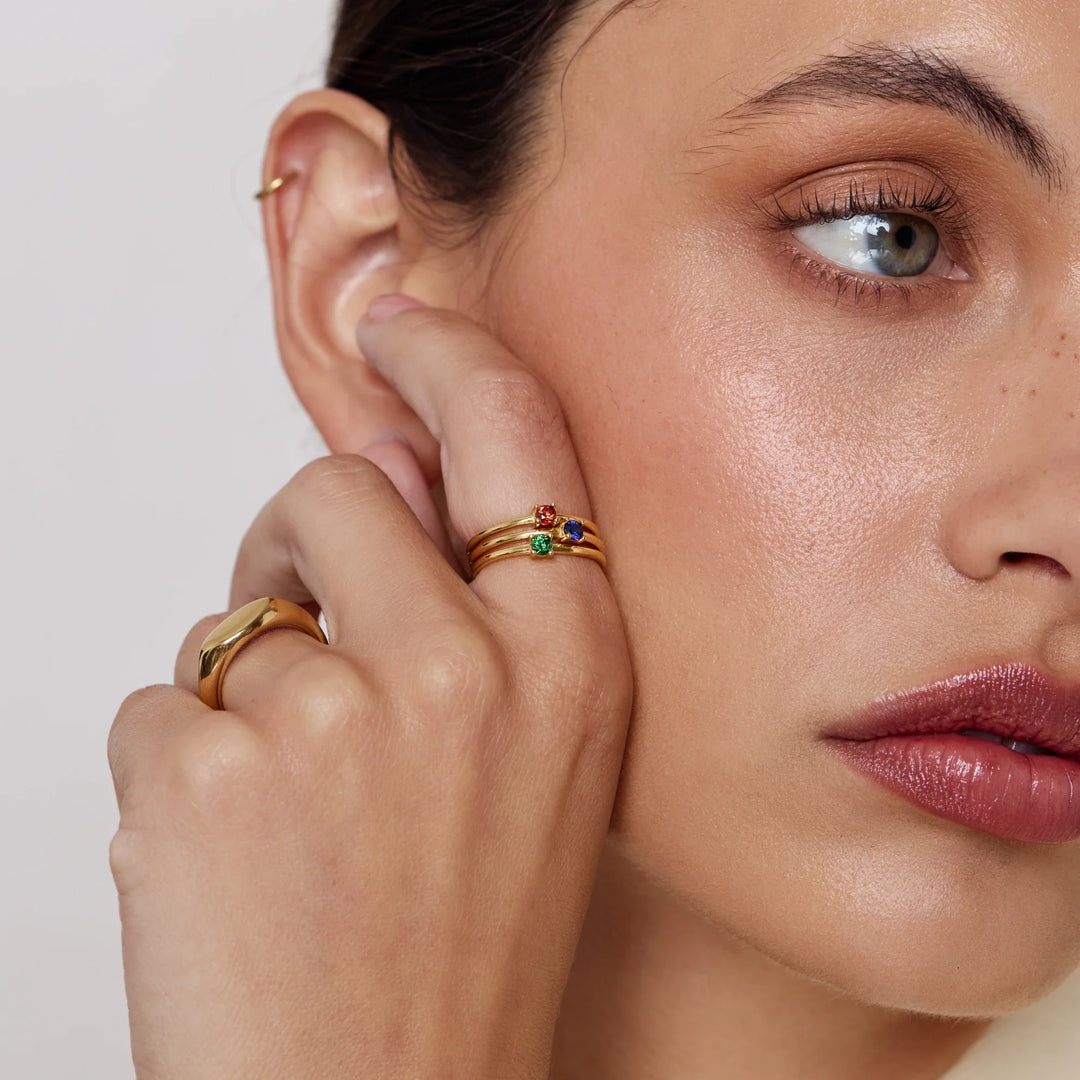 Isolde Dainty Birthstone Ring