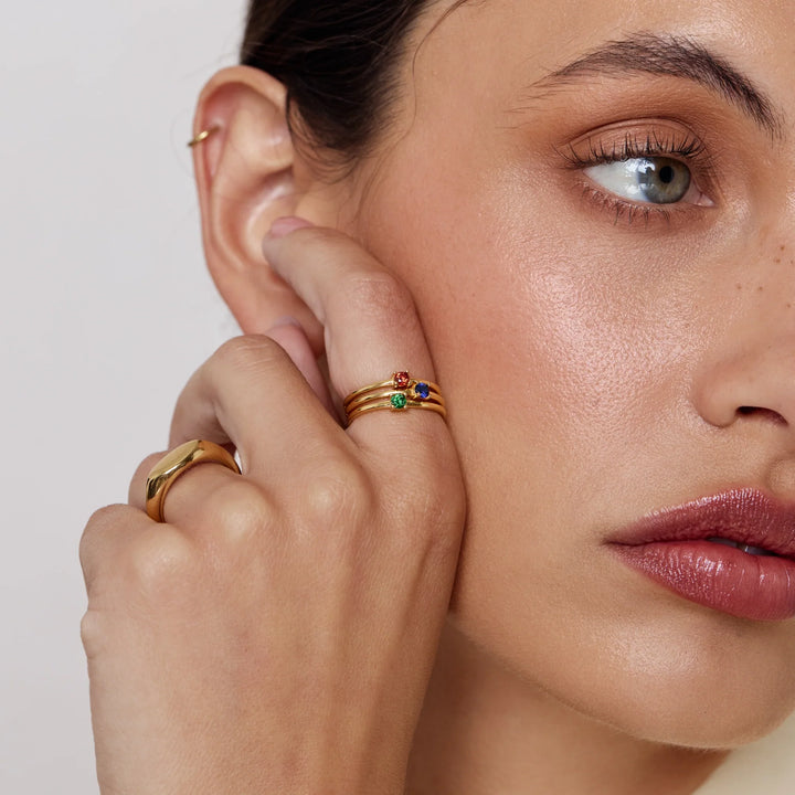 Isolde Dainty Birthstone Ring