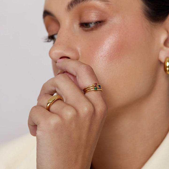 Isolde Dainty Birthstone Ring