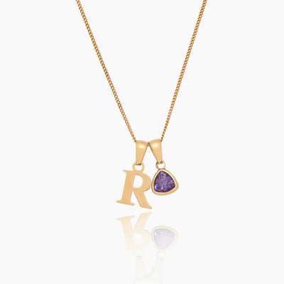 Ottoline Initial Birthstone Necklace