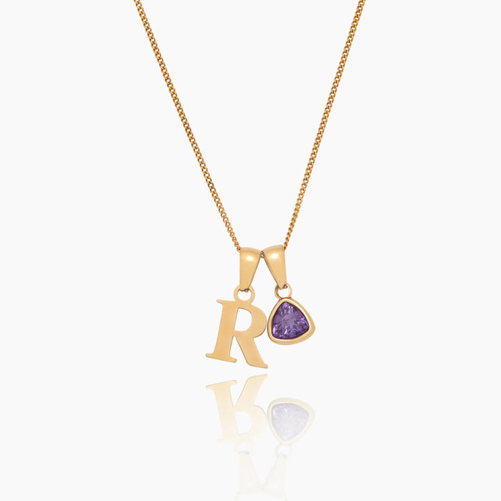Ottoline Initial Birthstone Necklace