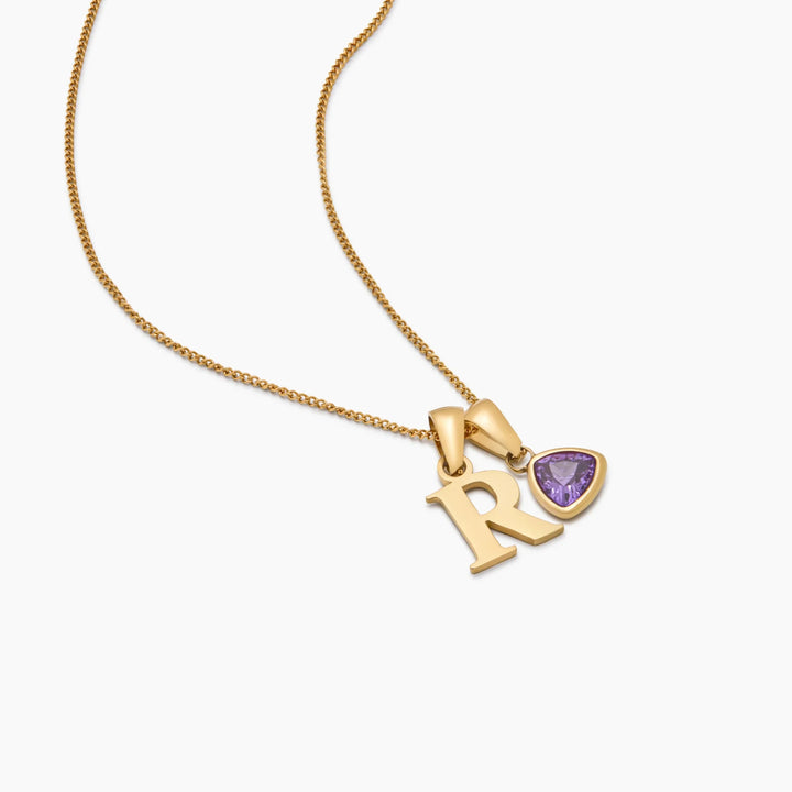Ottoline Initial Birthstone Necklace