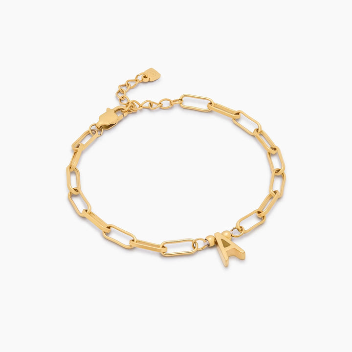 Odalys Paperclip Initial Bracelet