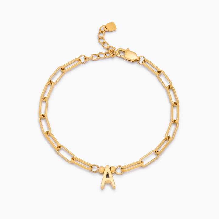 Odalys Paperclip Initial Bracelet