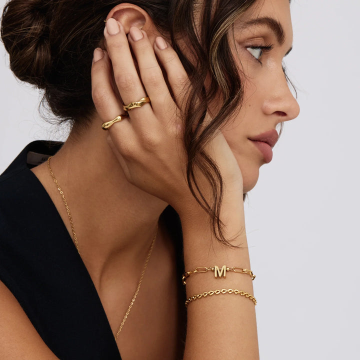 Odalys Paperclip Initial Bracelet