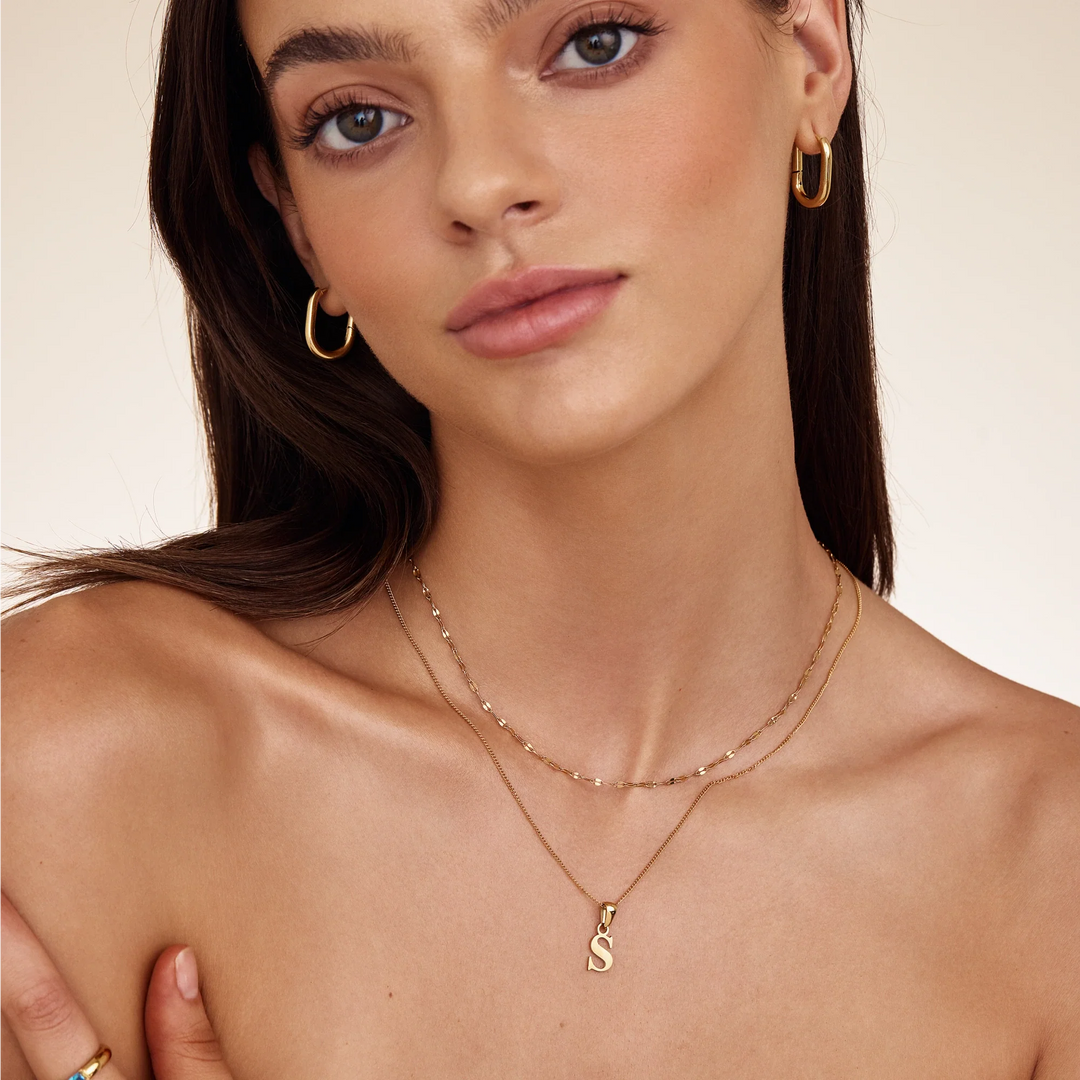 Cressida Initial Charm Necklace
