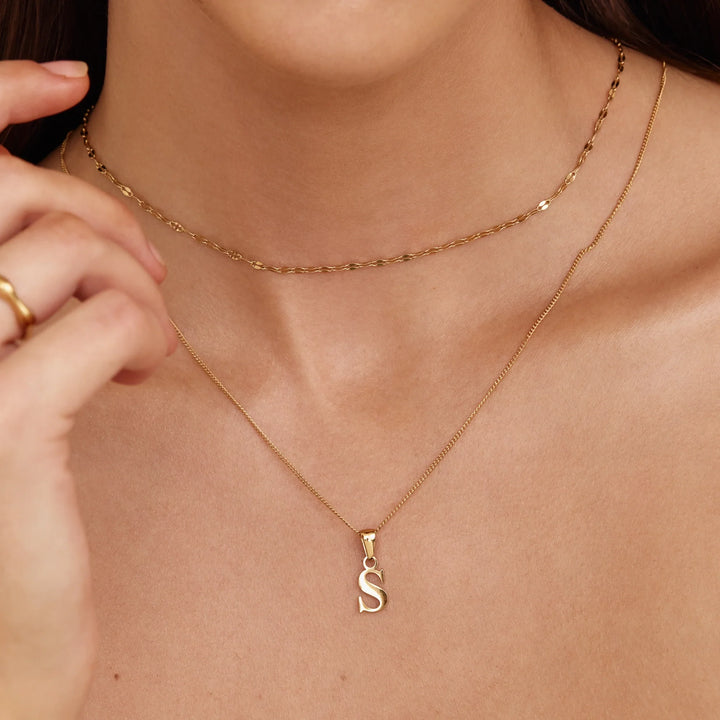 Cressida Initial Charm Necklace