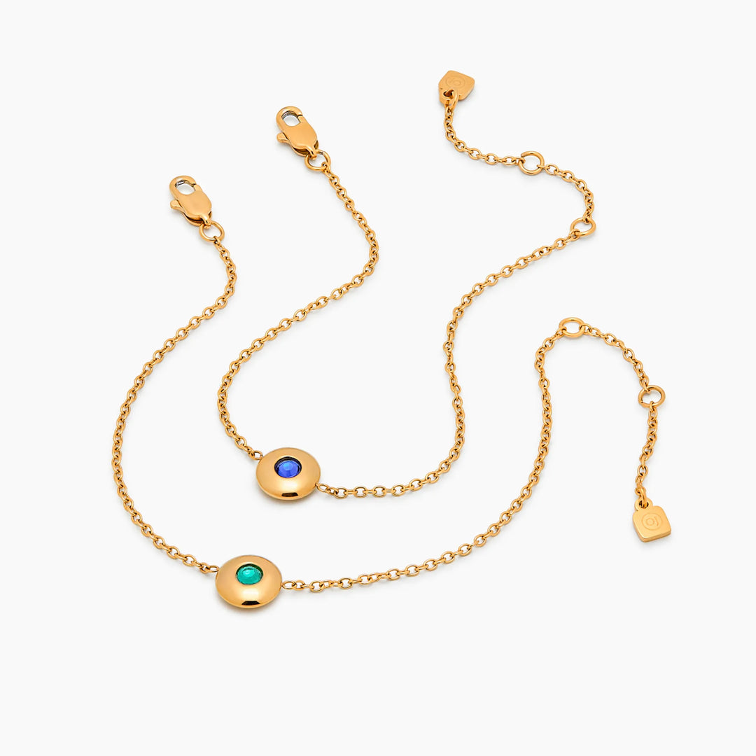 Genevieve Birthstone Charm Bracelet