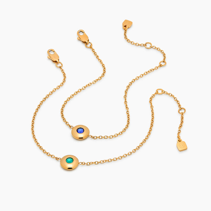 Genevieve Birthstone Charm Bracelet
