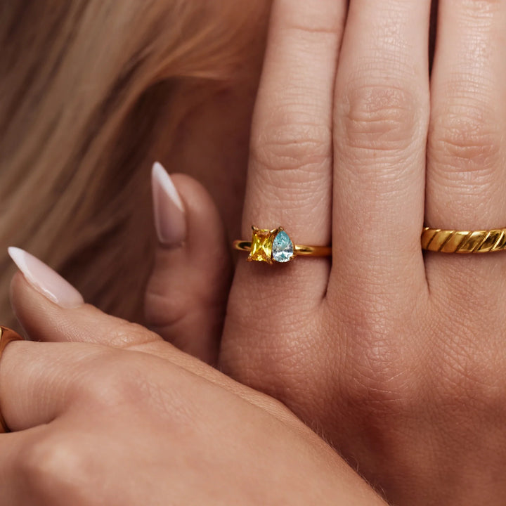 Ianthe Duo Birthstone Ring
