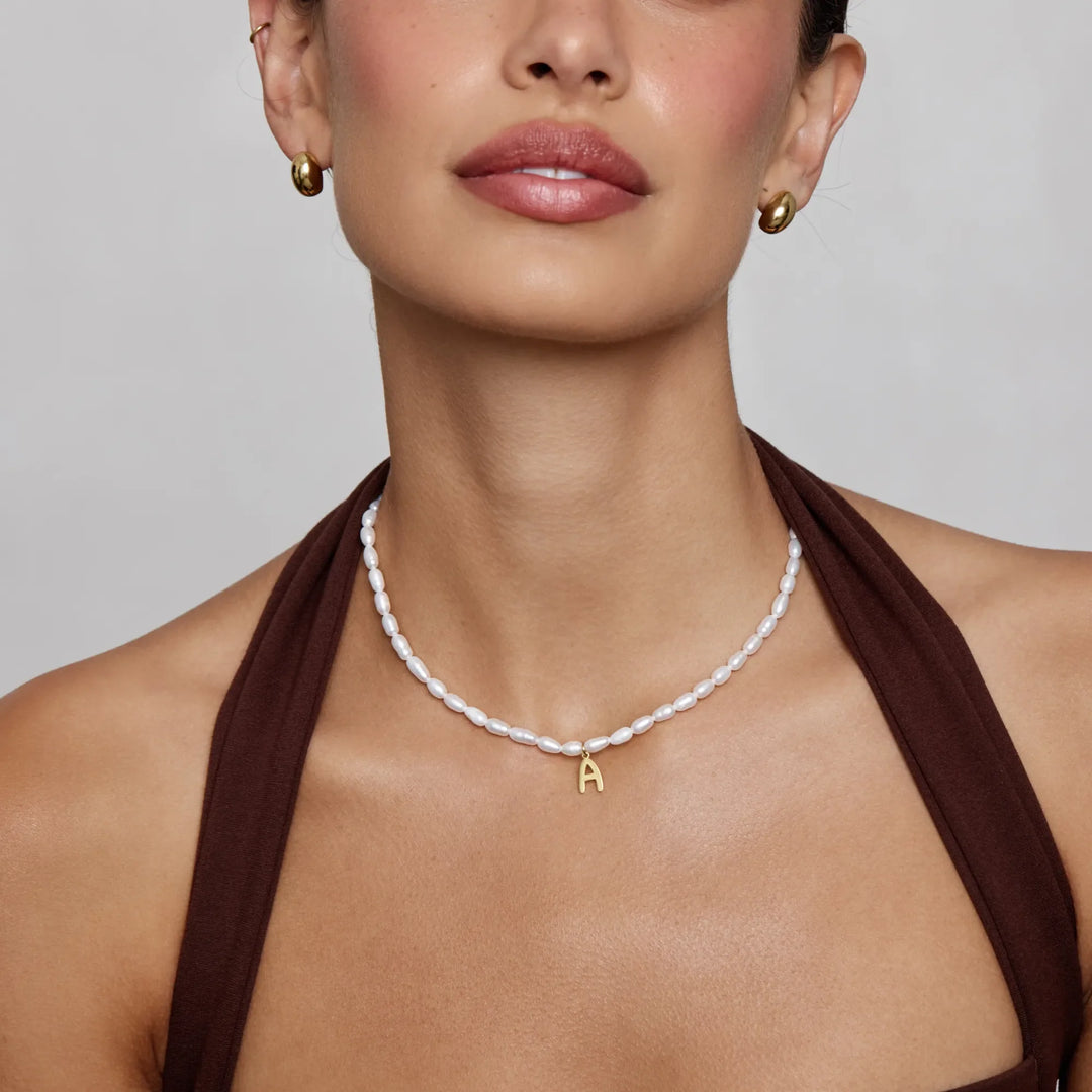 Rosamund Initial Pearl Necklace
