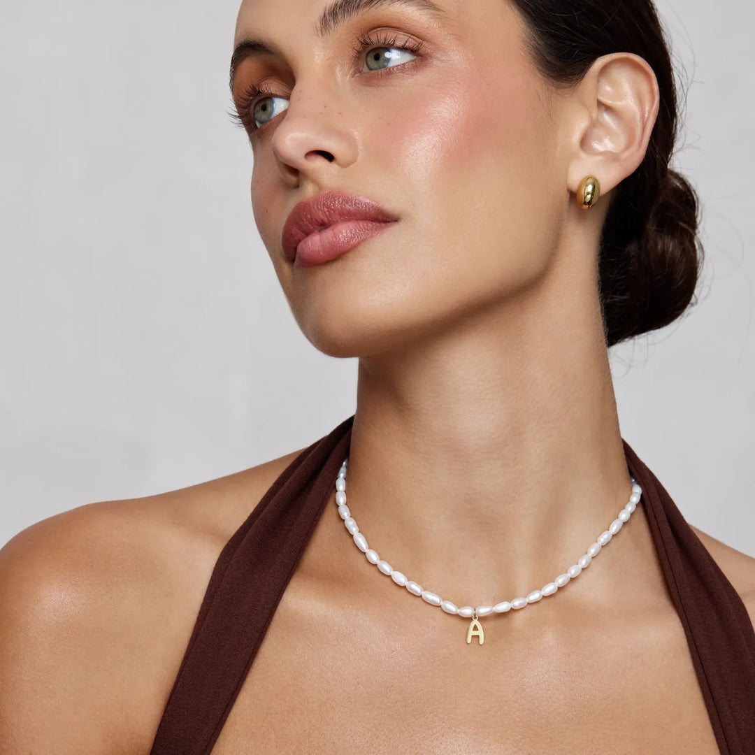 Rosamund Initial Pearl Necklace
