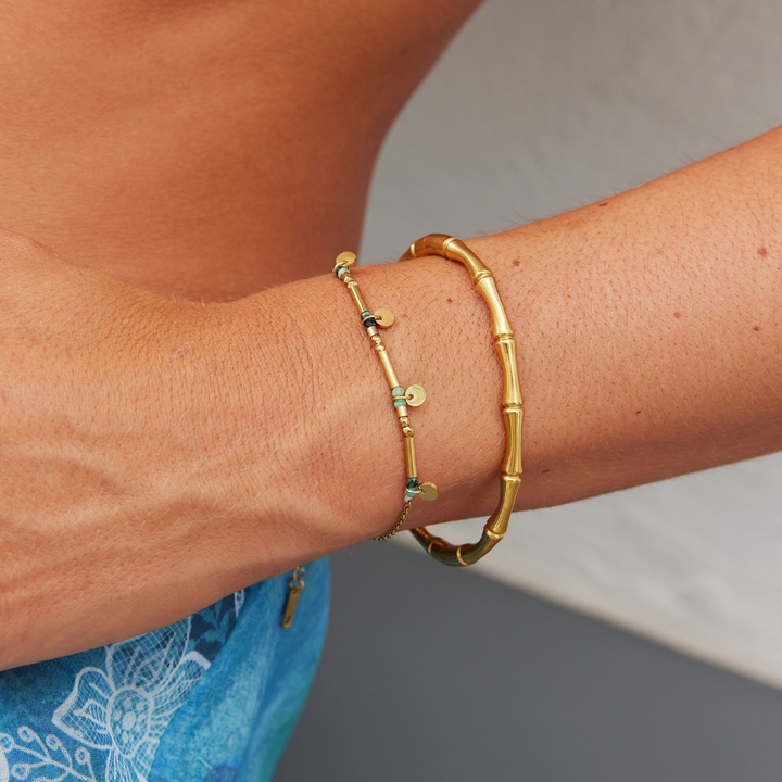 Zaria Stone Disc Bracelet