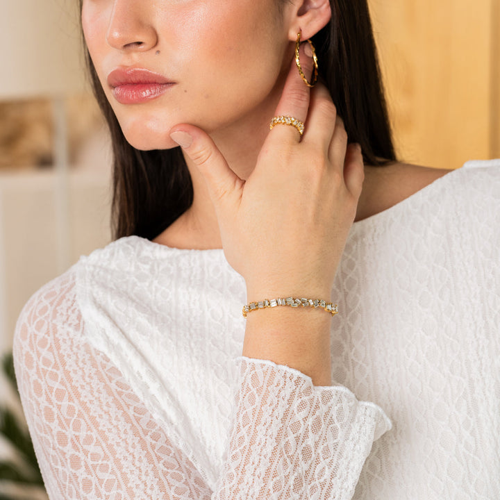 Elara Baguette Sparkle Bracelet