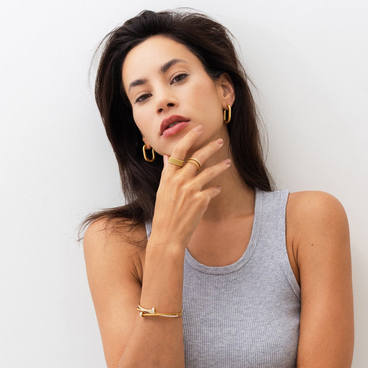 Marcelline Twist Stone Bangle