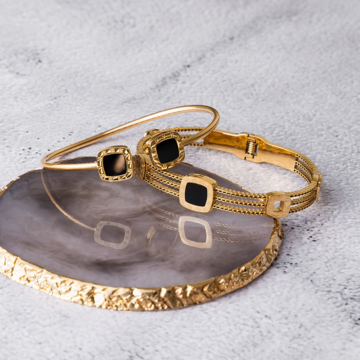 Seraphine Onyx Bangle