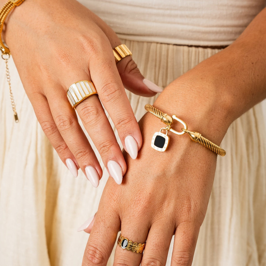Elara Charm Cable Bangle