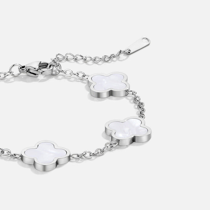 Ivory Clover Shell Bracelet