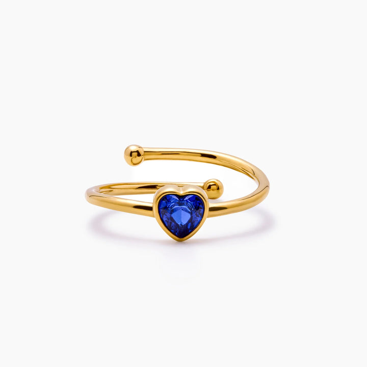 Tamsin Heart Birthstone Ring