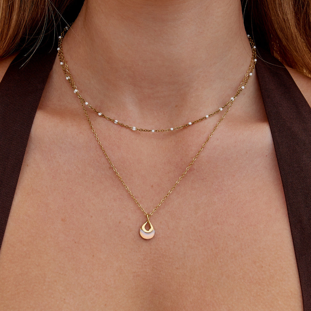 Aurelia White Stone Necklace