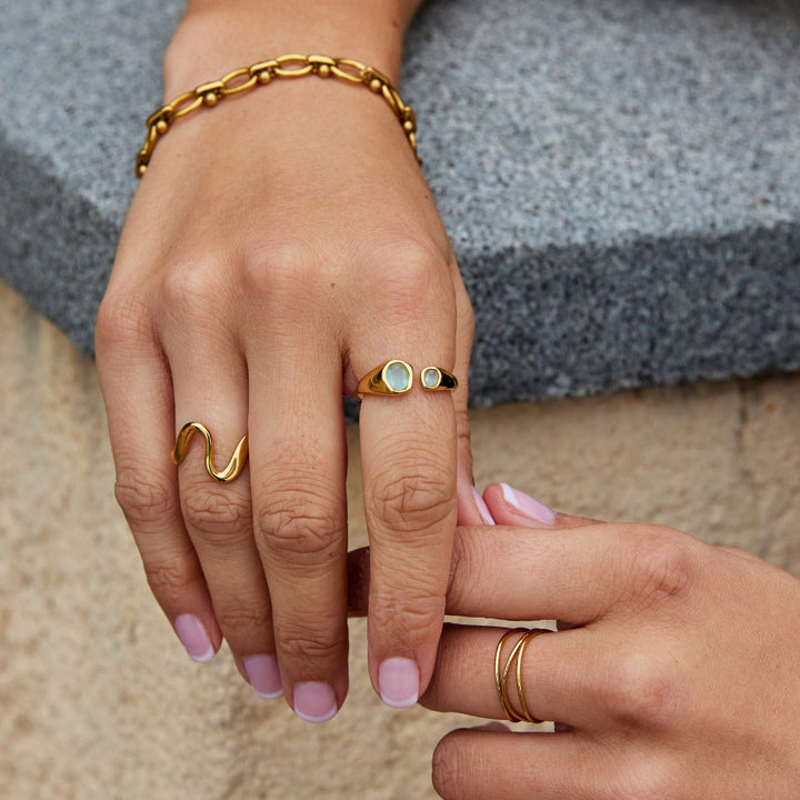 Aurelia Aquamarine Wrap Ring