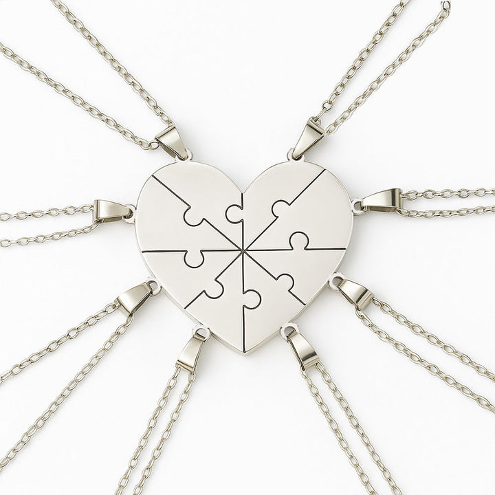 Custom Puzzle Heart Necklace