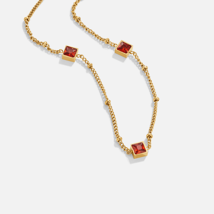 Alberta Ruby Crystal Necklace