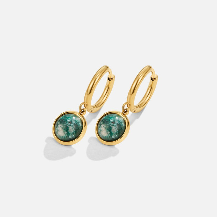 Amelia Turquoise Stone Hoops