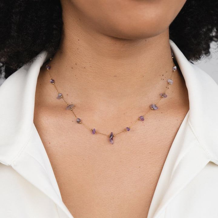Amara Amethyst Stone Necklace
