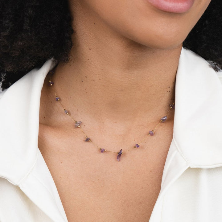 Amara Amethyst Stone Necklace