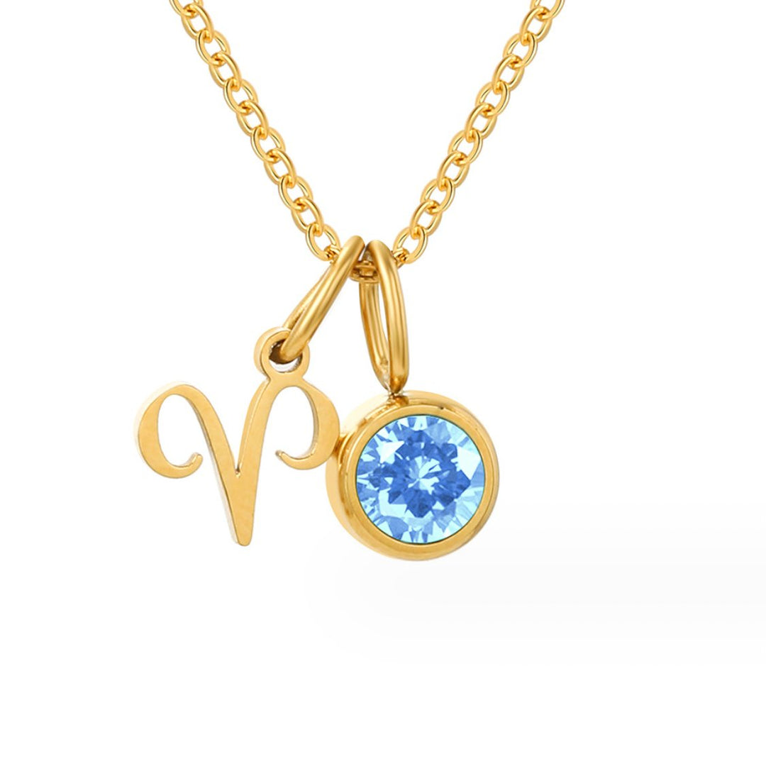Elara Zodiac Birthstone Necklace
