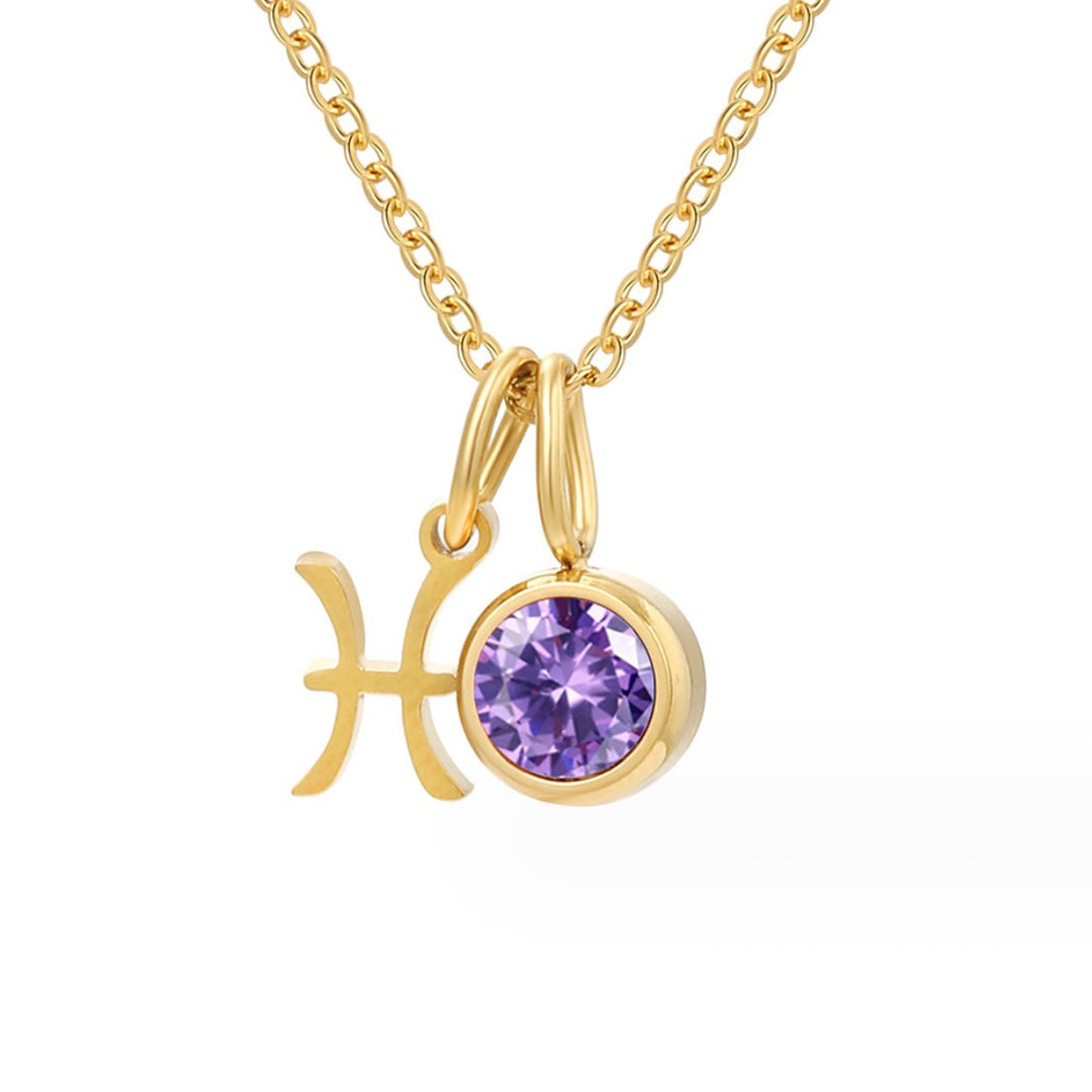 Elara Zodiac Birthstone Necklace
