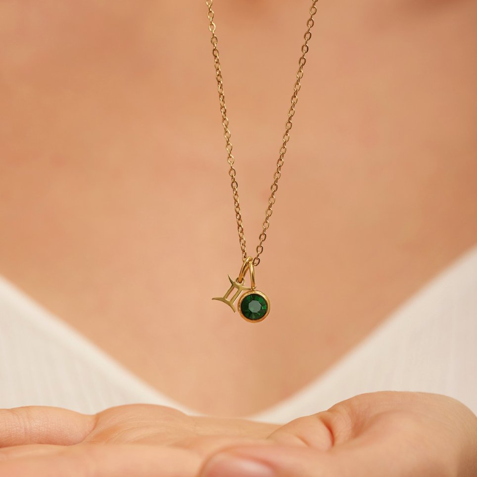 Elara Zodiac Birthstone Necklace