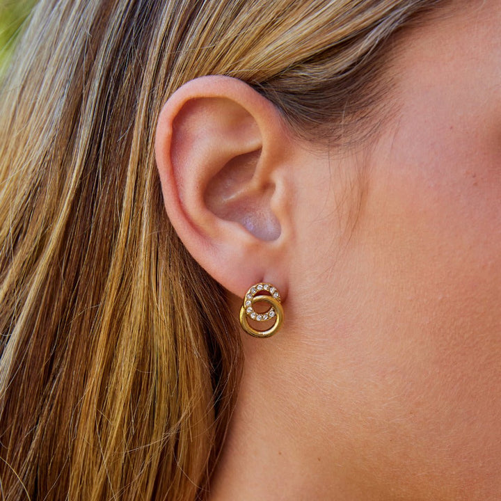Aurea Entwined Crystal Studs