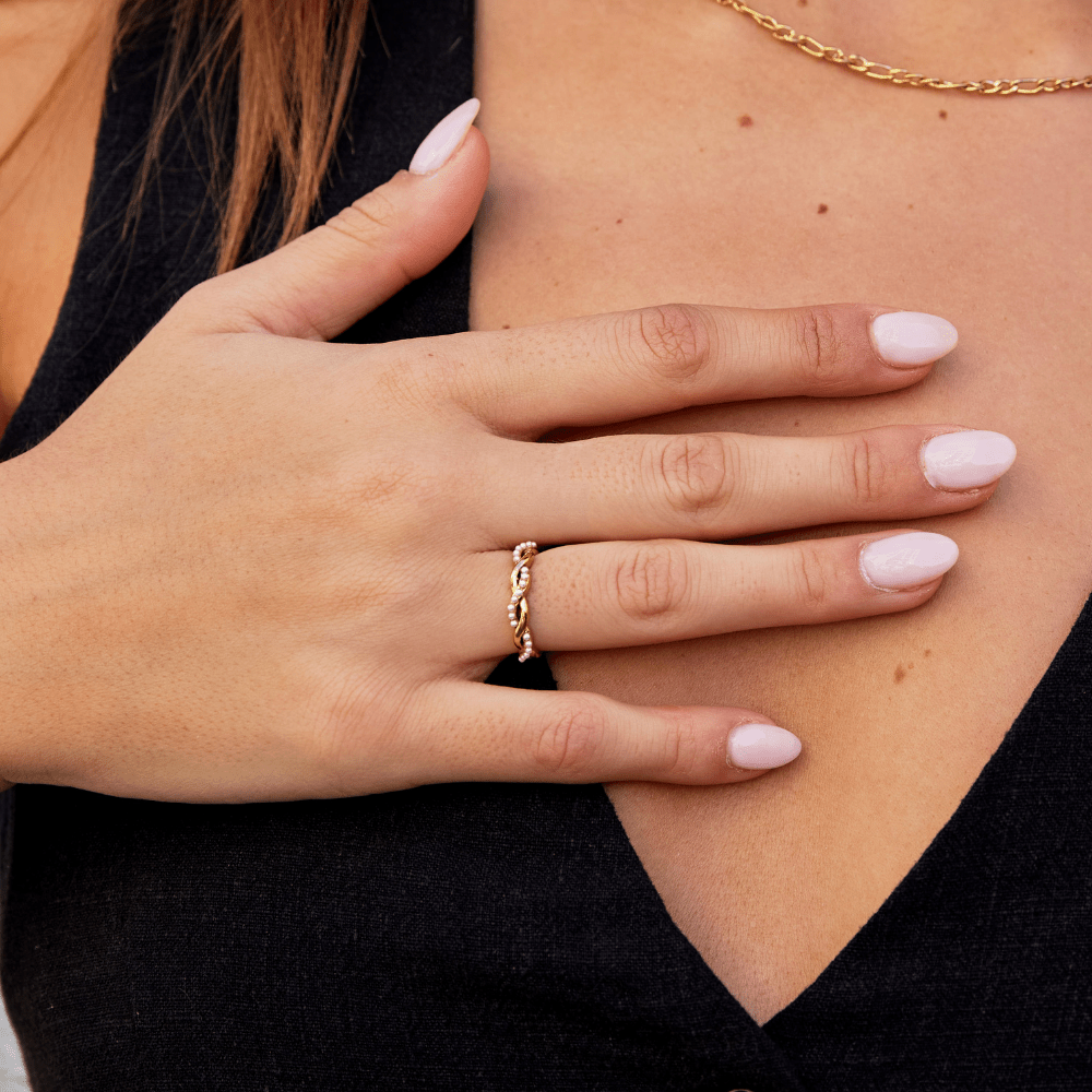 Seraphine Twist Pearl Ring