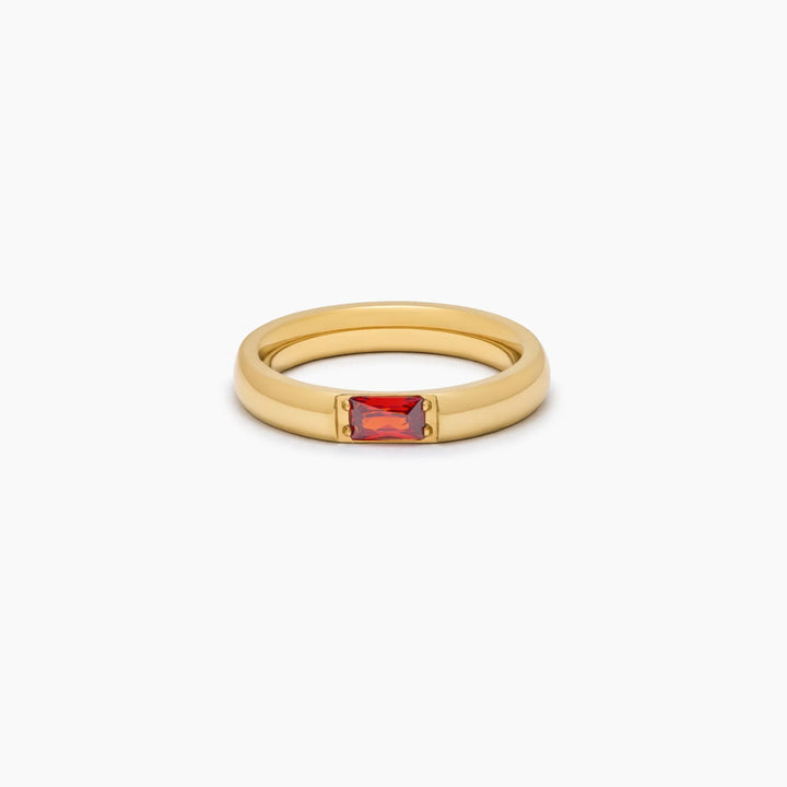 Delphine Baguette Birthstone Ring