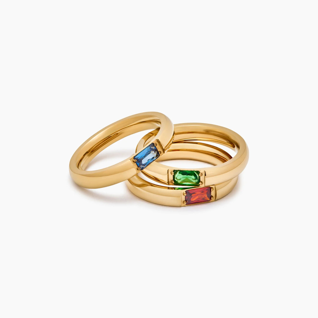 Delphine Baguette Birthstone Ring