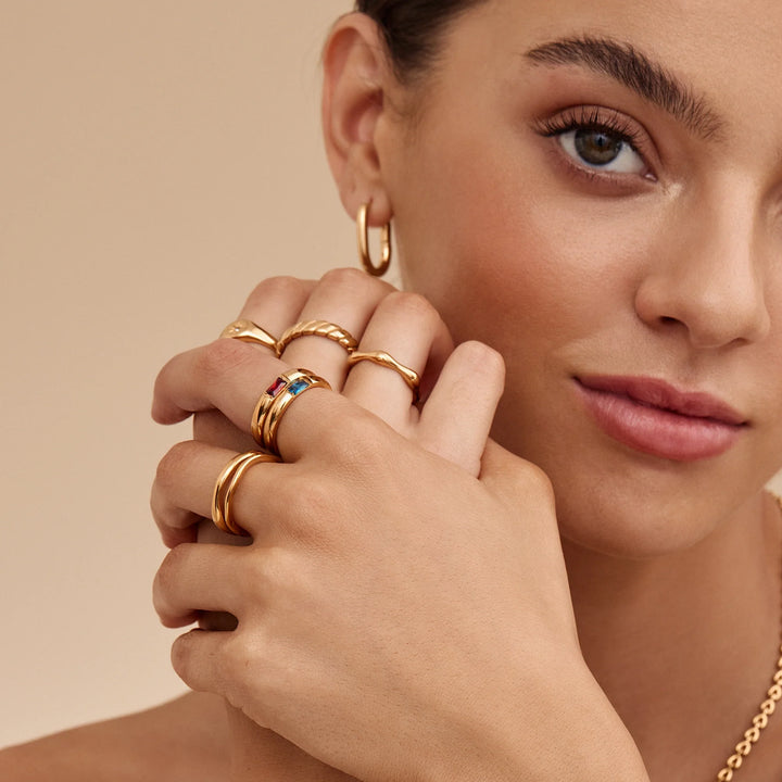 Delphine Baguette Birthstone Ring