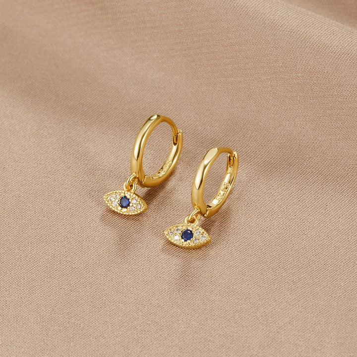 Aria Sapphire Evil Eye Hoops